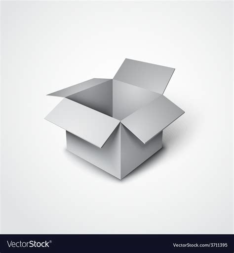 3d open box in a realistic style Royalty Free Vector Image