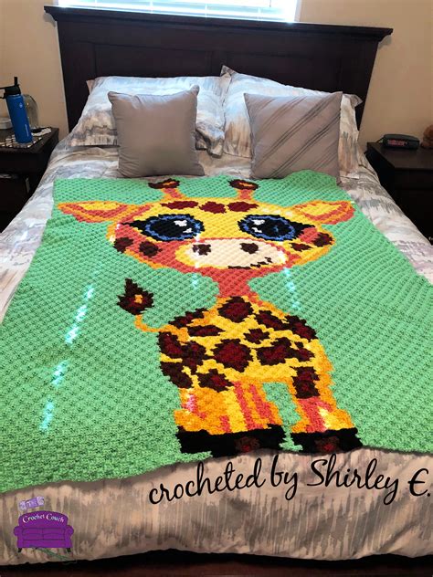 Baby Giraffe Afghan, C2C Crochet Pattern, Written Row Counts, C2C Graphs, Corner to Corner ...