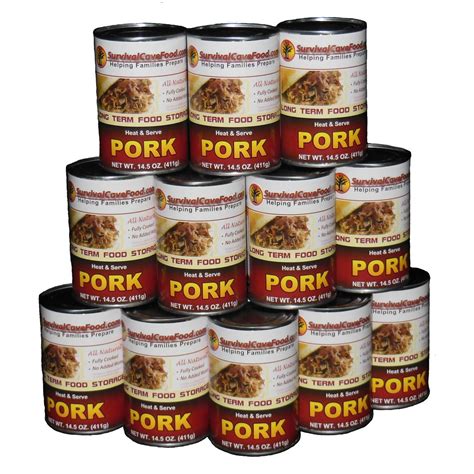 Survival Cave Food® Canned Pork, 12 - Pk. 14 1/2 - oz. cans - 235567, Survival Food & MRE at ...