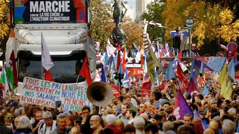 Massive protest in Paris against rising inflation, climate crisis