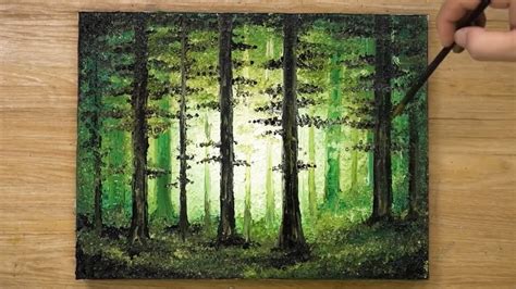 How to Paint a Forest / Acrylic Painting Technique #431 - YouTube