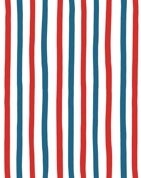 'Stripes' Wallpaper by Clare V. - Red / Blue | Striped wallpaper red ...