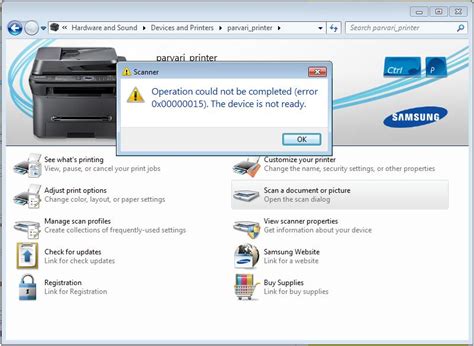 windows 7 - Scanning a document: device not ready error - Super User