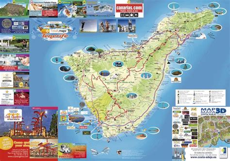 carte touristique de Tenerife | Carte touristique, Tenerife, Que faire ...