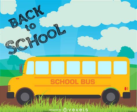 Back To School Bus Illustration Vector Download