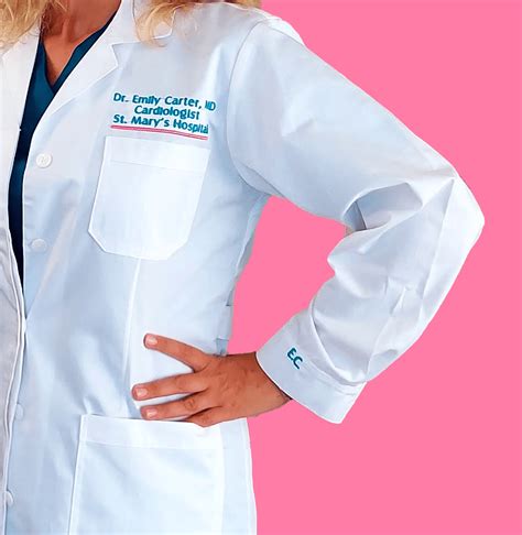 Lab Coat, Personalized Medical Lab Coats, Custom Embroidered White Sci | Custom lab coat, Lab ...