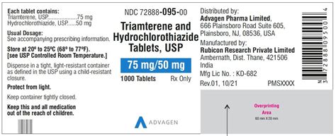 Triamterene and Hydrochlorothiazide: Package Insert / Prescribing ...