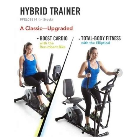 ProForm Hybrid Elliptical Trainer PFEL03814 recumbent bike Upper Body Workout | Upper body ...