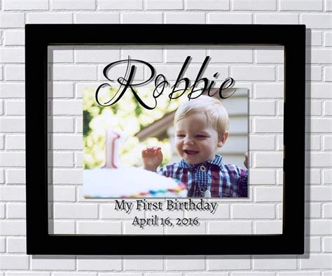 Amazon.com: First Birthday Frame - Floating Frame - My First 1st Birthday - Personalized Custom ...