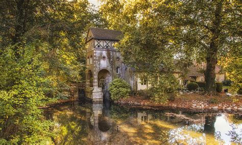 Wallpaper France Nature park Pond Trees