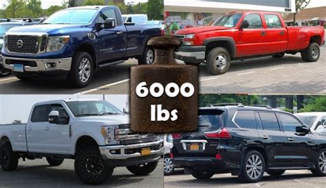 8 Vehicles That Weigh Around 6000 lbs (Pounds)