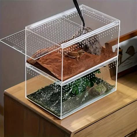 Reptile Pet Breeding Box Acrylic Box For Turtle Gecko Horned - Temu