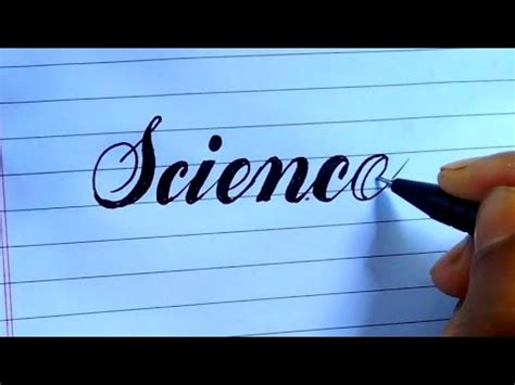 Write the word Science in Script writing | Cursive writing | Science | Rua sign writing - YouTube