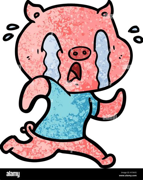 crying pig cartoon Stock Vector Image & Art - Alamy