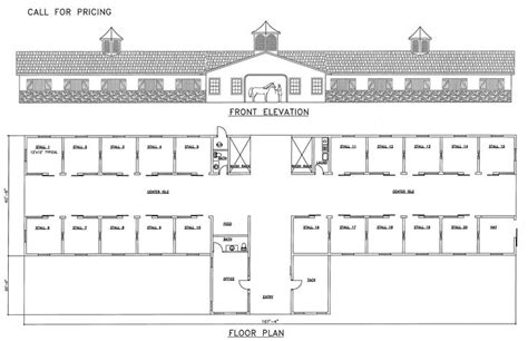 Horse Barn Plans Horse barn xvi 20 stalls in 2023 | Horse barn plans, Horse barn designs, Barn ...