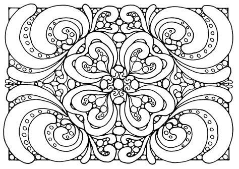 Dessins et Coloriages: Page de coloriage grand format à imprimer : formes multiples