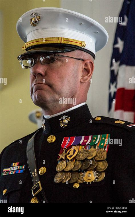 U.S. Marine Corps CWO5 Christian P. Wade, gunner, 2nd Marine Division Stock Photo: 175450240 - Alamy