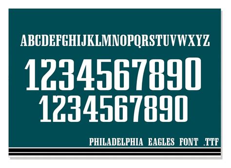 Philadelphia Eagles Jersey Font .TTF - Etsy