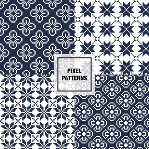 Free Vector | Pixel patterns collection