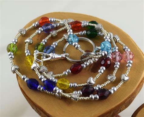 Simply Colorful multicolor beaded lanyard perfect for your