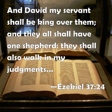 Ezekiel 37:24 And David my servant shall be king over them; and they ...