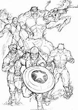 Marvel Avengers Coloring Page sketch template