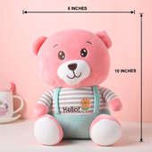 Send Plush Pink Cuddly Teddy Medium 10 Inch Gift Online, Rs.599 | FlowerAura