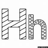 Letter H Coloring Page sketch template