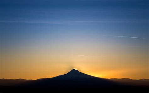 Silhouette of mountain, landscape, mountains, sunset HD wallpaper | Wallpaper Flare