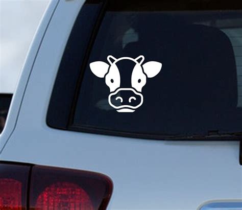 Cow Car Decal Laptop Decal Window or Bumper Sticker Water | Etsy