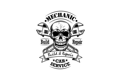 Car Mechanic Vector Illustration. Monoch Graphic by pch.vector · Creative Fabrica