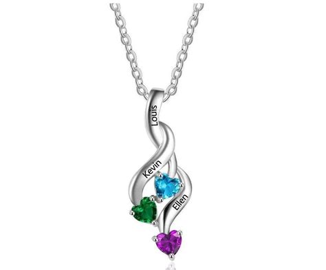 Mother's necklaces 3-4 birthstones – Think Engraved