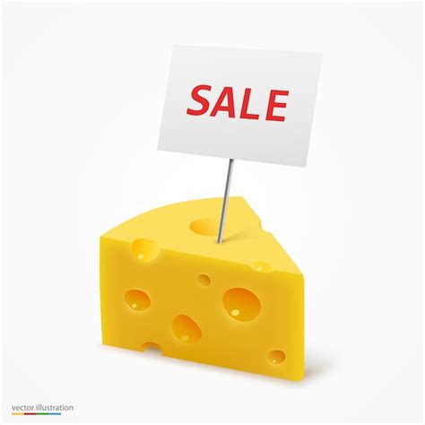 Premium Vector | Triangular piece of cheese sale frame. vector illustration art