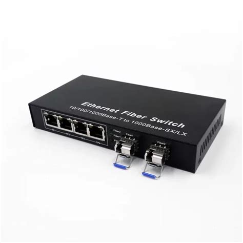 SFP 4 Port Fiber Optic POE Switch 100M Poe Gigabit Ethernet Switch