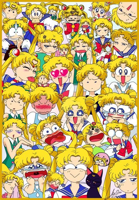 Usagi faces by AlbertoSanCami | Sailor moon usagi, Sailor moon manga, Sailor moom