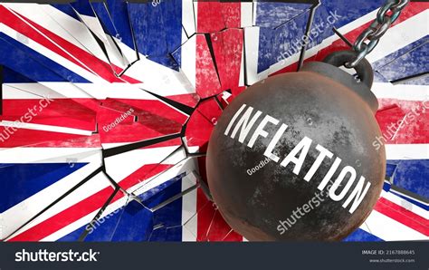 Uk England Inflation That Destroys Country Stock Illustration ...