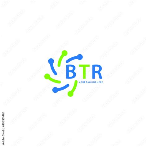 BTR logo design initial creative letter on white background. BTR vector logo simple, elegant and ...