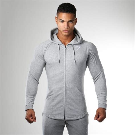 Gymshark Ark Zip Hoodie - Light Grey Marl at Gymshark | Gymshark flex ...