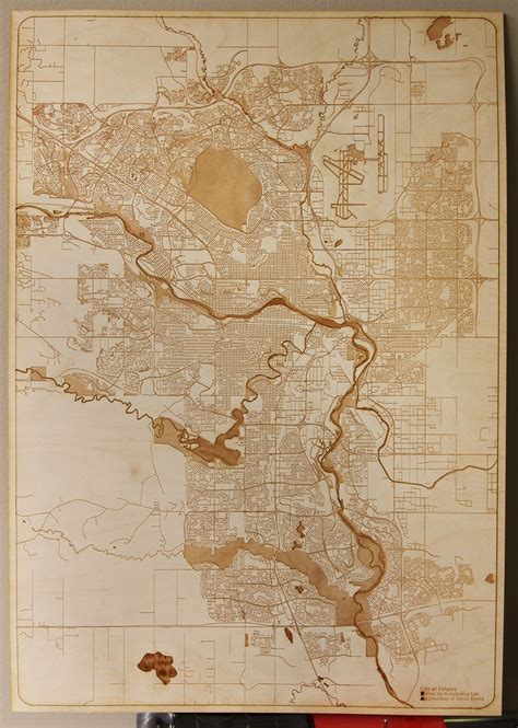 Laser Engraved Calgary Map | Experimenting with engraving se… | Flickr