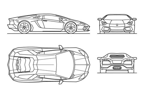 Lamborghini Aventador CAD block - AppisCAD