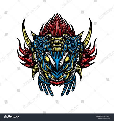 Head Dragon Cyberpunk Design Concept 231123 Stock Vector (Royalty Free ...