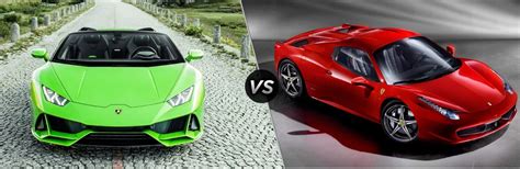 Lamborghini Huracan Spyder vs Ferrari 458 Spider