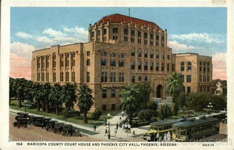 Maricopa County Court House and Phoenix City Hall Arizona Postcard