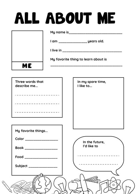 5 Best Images of Getting To Know Yourself Worksheet Preschool Printable - Get to Know You ...