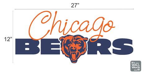 Chicago Bears Football Vinyl Wall Decal Man Cave or Teen | Etsy