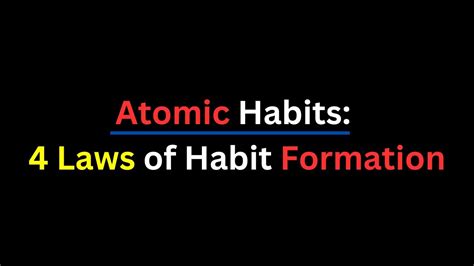 Atomic Habits: 4 Laws of Habit Formation || Habits || Short courses ...