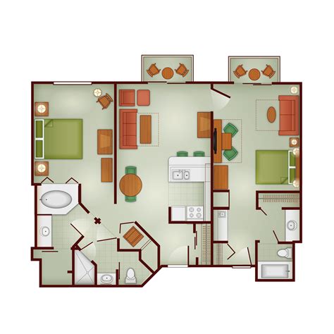 Wilderness Lodge 3 Bedroom Villa Floor Plan | www.resnooze.com