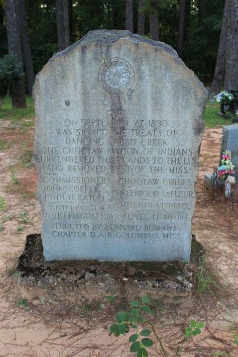 Dancing Rabbit Creek Treaty Site Historical Marker