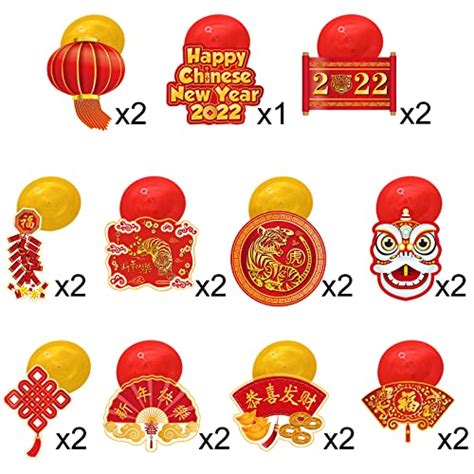 30 Pieces Happy Chinese New Year 2022 Hanging Swirls Decorations ...