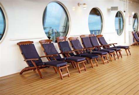 Deck Chairs on a Cruise Ship Stock Image - Image of nautical, relax ...